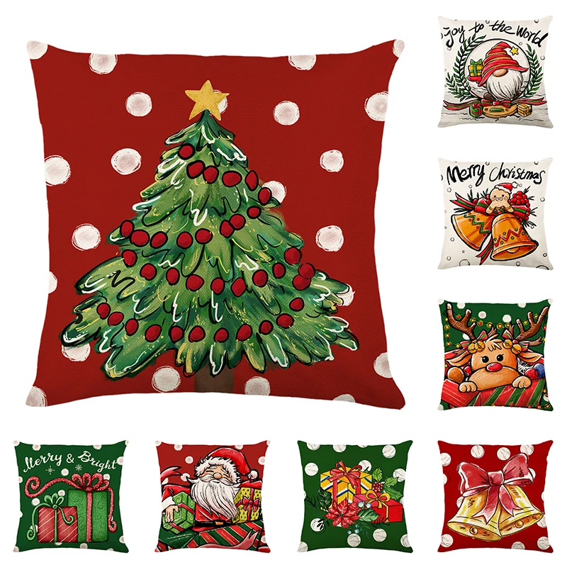 

45x45 см Рождественская наволочка для подушки Чехол с надписью "Merry Christmas" Декор для дома декоративная подушка для дивана чехол Чехол Xams подарк...