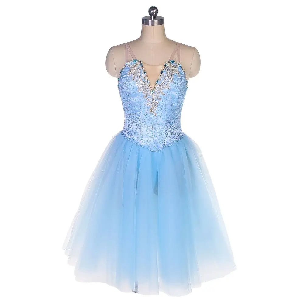 B22047 небесно-голубая романтическая длинная пачка для девочек и женщин