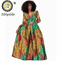 2022 african women dress ankara print pure cotton bazin riche new style dress african fabric dashiki outfits maxi dress s1825021