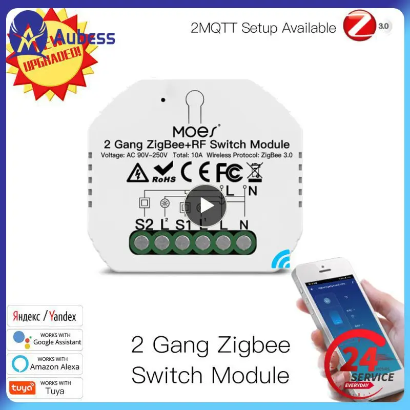 

1~8PCS Tuya ZigBee 3.0 DIY Smart Wireless Remote Switch Domotica Light Controller Module with Alexa Google Home ON/off Switch