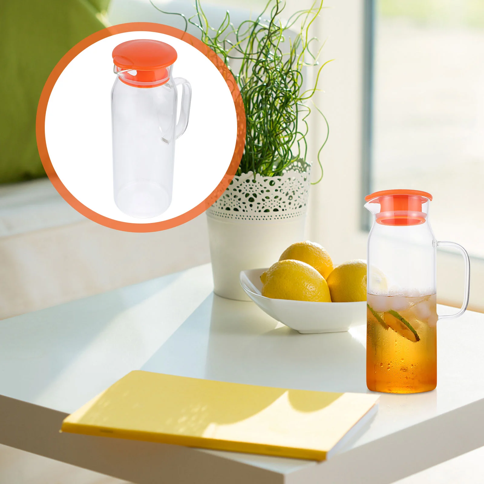 

1Pc Heat Cold Resistant Glass Teapot Practical Office Glass Tea Kettle for Home