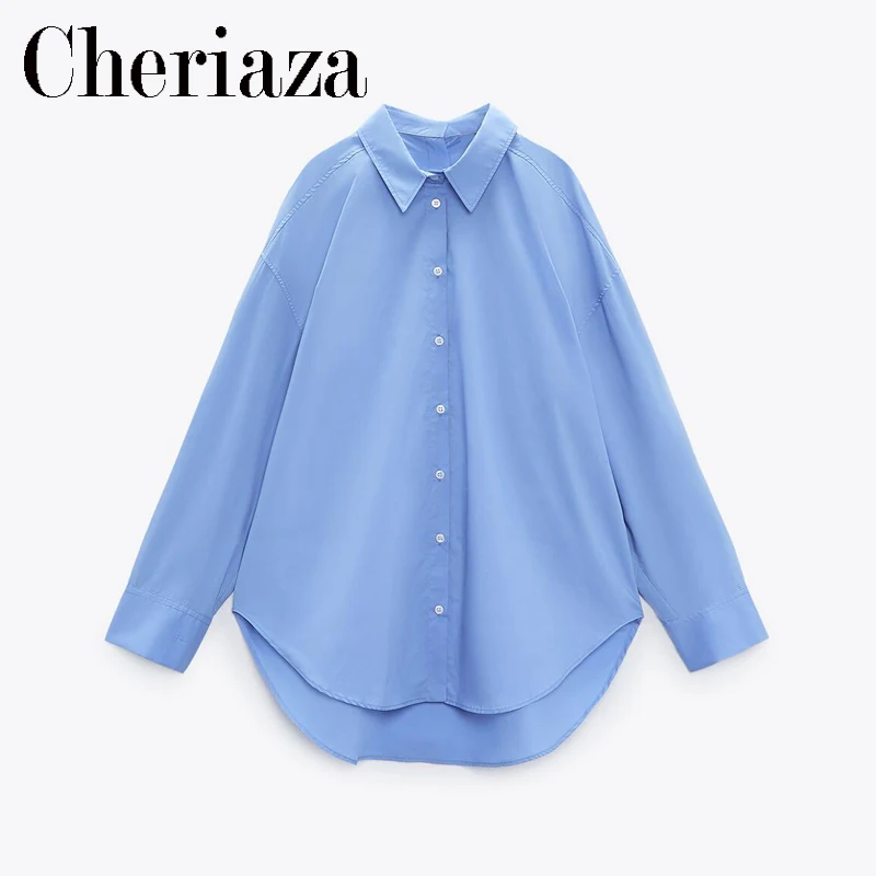 

2022 Autumn New Woman Casual Shirt Long Sleeves Asymmetrical Button Blouse Fashion Office Lady Commute Top Female