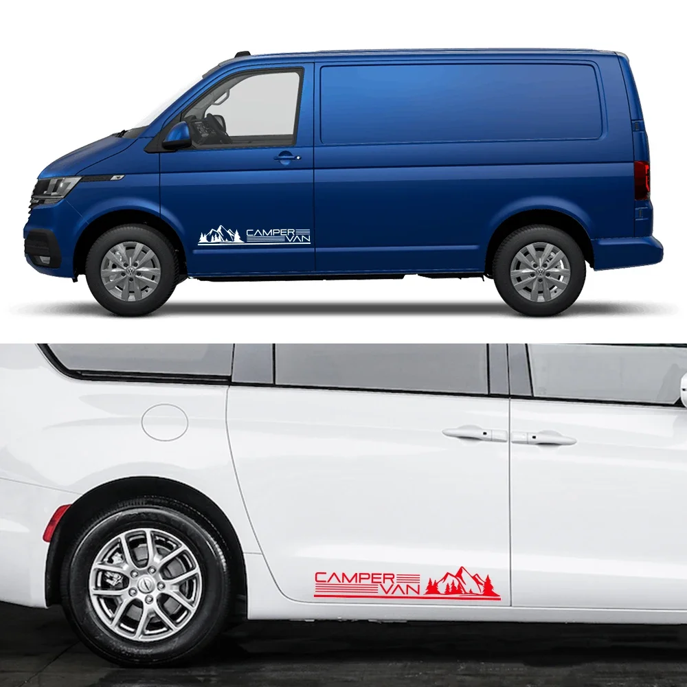 Наклейки На Боковые Полосы Автомобиля Для Volkswagen Transporter Touran Caddy Ford Transit Fiat Ducato Renault