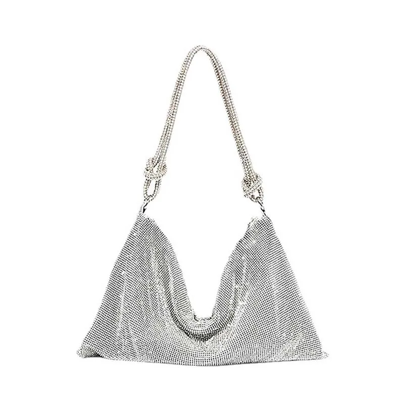 

2023 New Women's Bag Rhinestone Bag Shoulder Tote Banquet Armpit Bag Diamond Encrusted Handbag