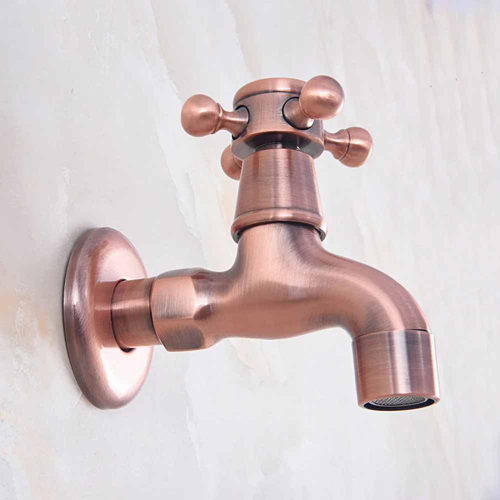 Настенный смеситель с крестовой ручкой старинный кран для раковины и бассейна