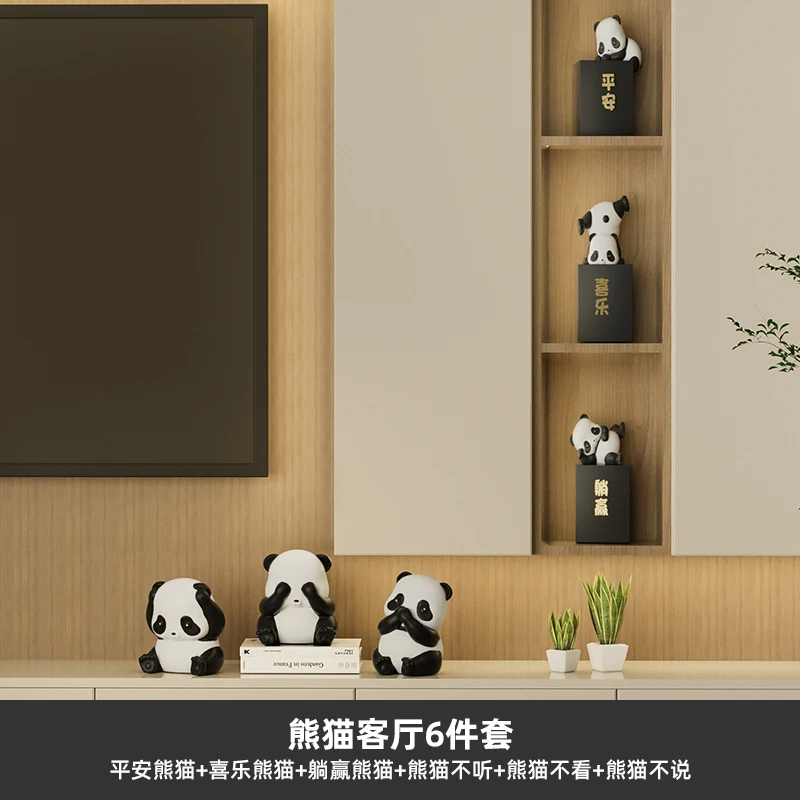 Статуя панды лечебные эмоции простое украшение для дома новый Декор гостиной