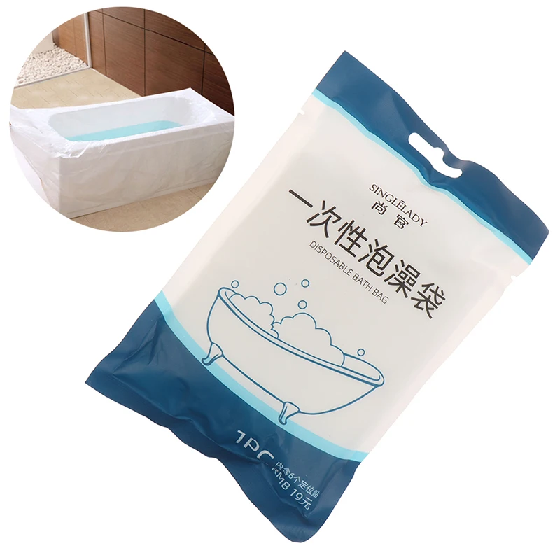 

90x 47in Travel Portable Disposable Bathtub Cover Bag Tub Film Family Hotel Health Clean Bath Home Decor Salon Household Bags