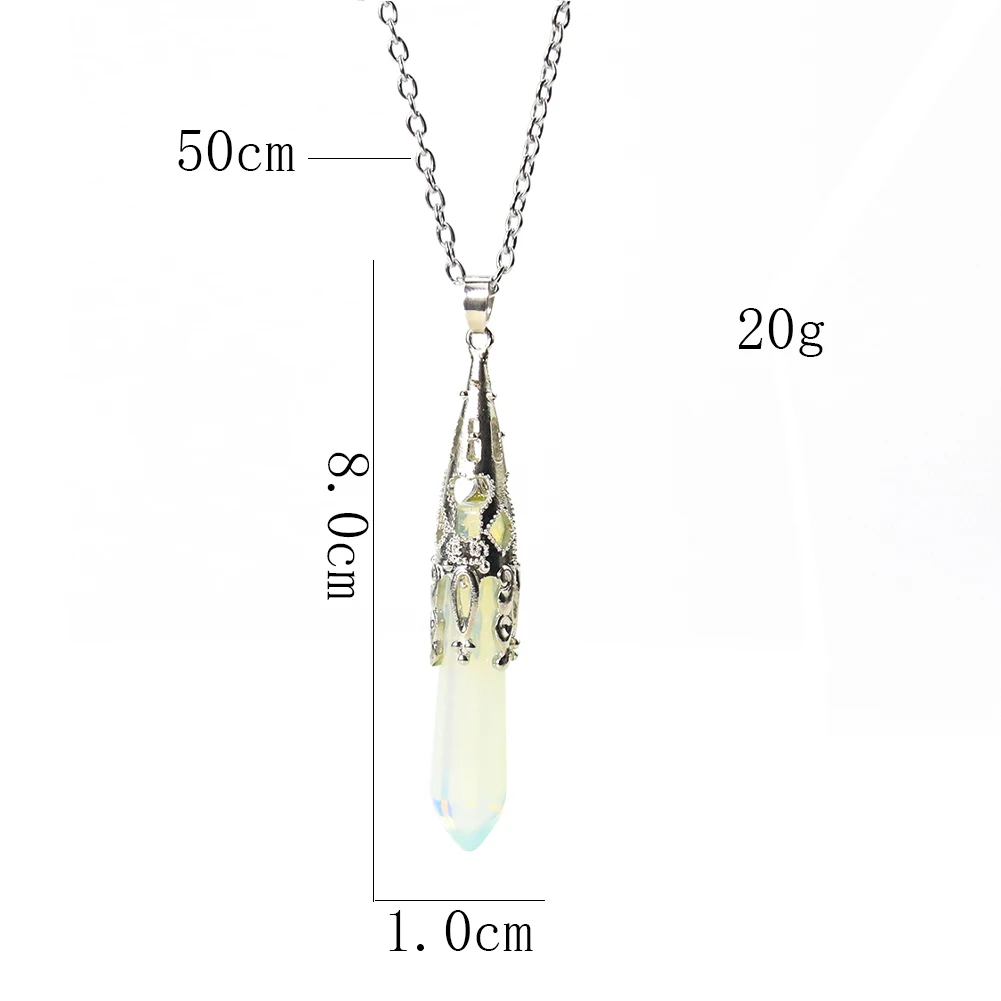 Искусственный опал маятниковая подвеска шестиугольная колонна Necklace Jewelry рейки