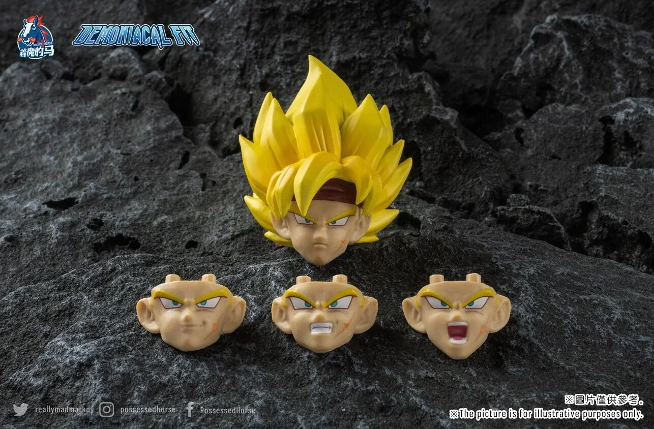 Фигурка Shf Dragon Ball Enchanted Poseable Demonic Horse Bardock Super Saiyan Head Sculpt Accessory Pack