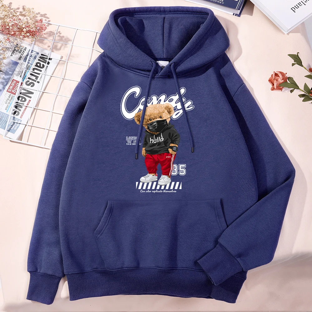 

Hello I Am Candy Baby Bear Men Hoodie Quality Fashion Hoodies Simplicity Graphics Streetwear All-Match Designer Tracksuit Man