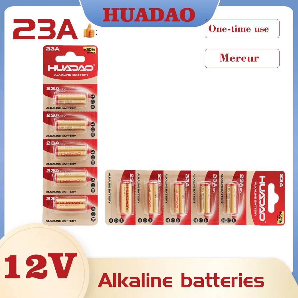 Фото Батарейка щелочная сухая 23A 12V для дверных звонков, пультов ДУ, игрушек L1028 21/23 A23 E23A K23A V23GA GP23A RV08 LRV08 23A №4