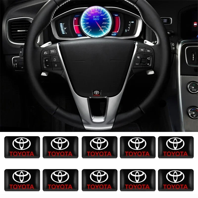 Наклейки для салона автомобиля мультимедийные пуговицы наклейки Toyota Reiz Camry Corolla