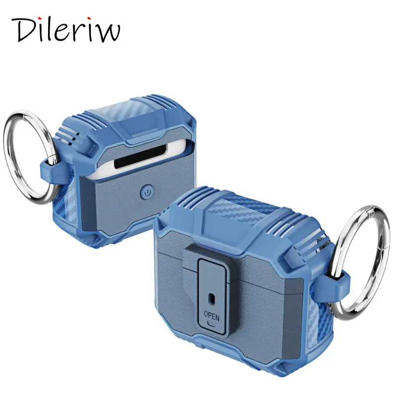 

Простой противоударный чехол для Bluetooth-гарнитуры, совместимый с Airpods 1 2 3 Pro, Модный чехол, портативный защитный чехол с пряжкой для гарнитуры