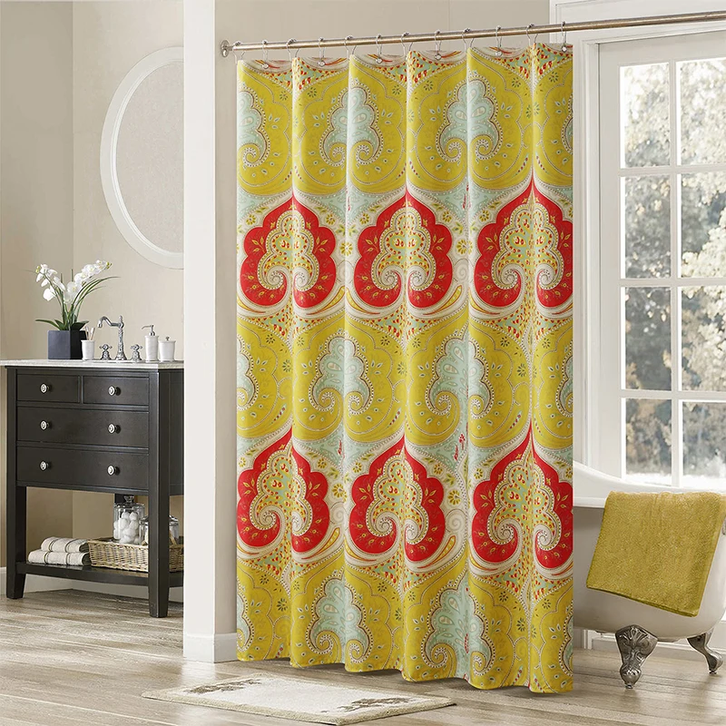 

Muwago Shower Curtain With Jaipur Pattern Blackout Waterproof And Mildew Resistant Bathroom Curtain Modern Aesthetic Bath Cover