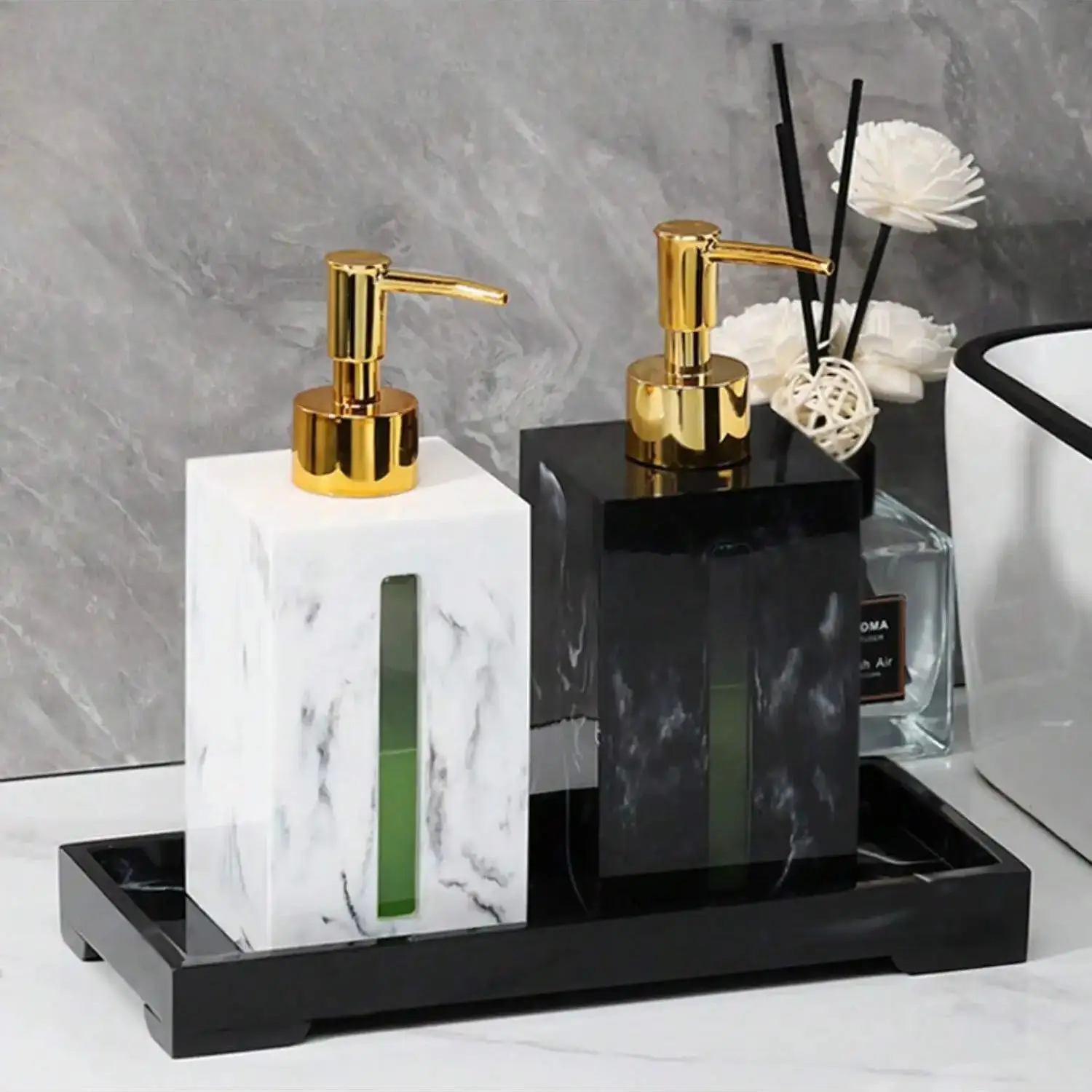 Многоразовый полимерный дозатор для мыла большой емкости 500 мл гостевого дома