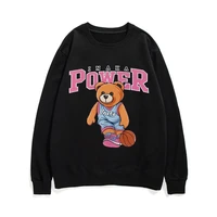 inaka power sweatshirts funny pink basketball bear print hoodies men women hip hop oversized sweatshirt man brand design clothes