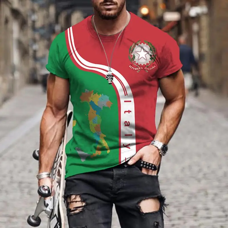 

2022 Men's Brazil Flag Fashion T Shirt 3D Pattern Summer Short Sleeve Top Cozy Crew Neck Outdoor T Shirt Brazil Jersey