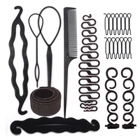 multi style fashion diy hair styling tools donut hair maker braiding hair accessories women twist hair clip disk pull hairpins