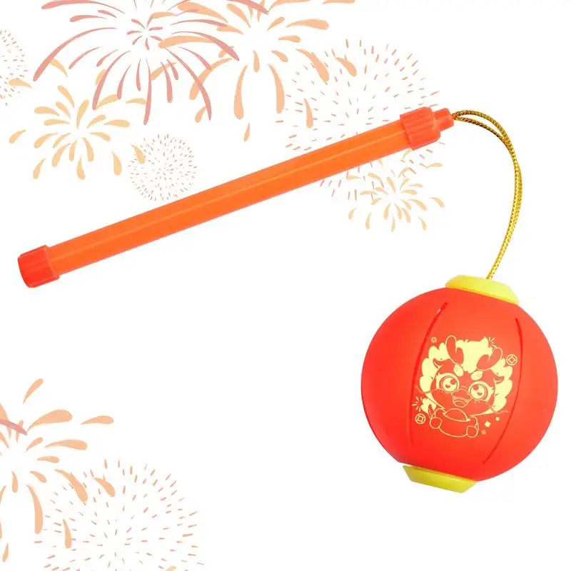 obrotową zabawkę dla dzieci Nowy Rok Mała latarnia wisiorek Zabawka dziewczynek z uchwytem Zabawki noworoczne kolorowym światłem na