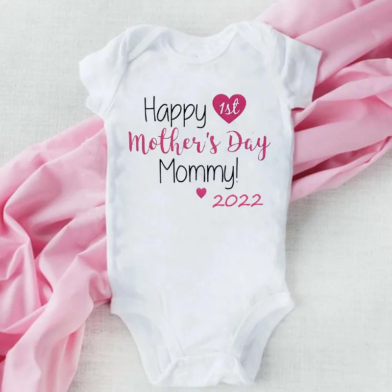 

Боди на 1-й День матери для мамы и малыша, праздничный наряд для мальчиков и девочек, комбинезоны для малышей, летняя одежда для младенцев, по...