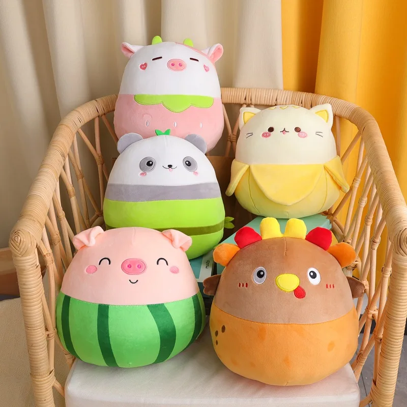 

Новое поступление, домашняя подушка в виде кота-банана, плюшевая игрушка, подушка в виде индейки, милая кукла-арбуз, свинья