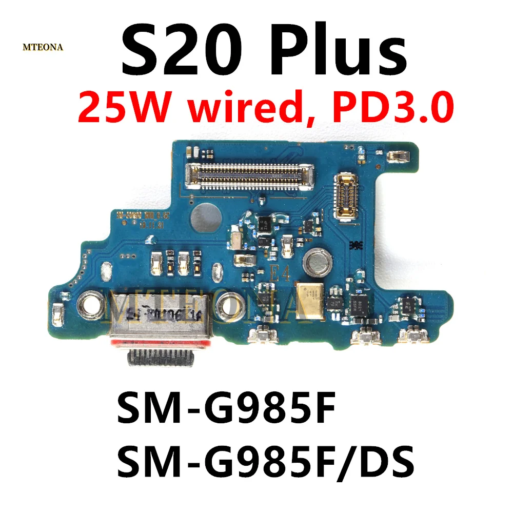 Для Samsung Galaxy S20 + SM-G985F G986B G986U 25 Вт плата порта быстрой зарядки разъем питания для