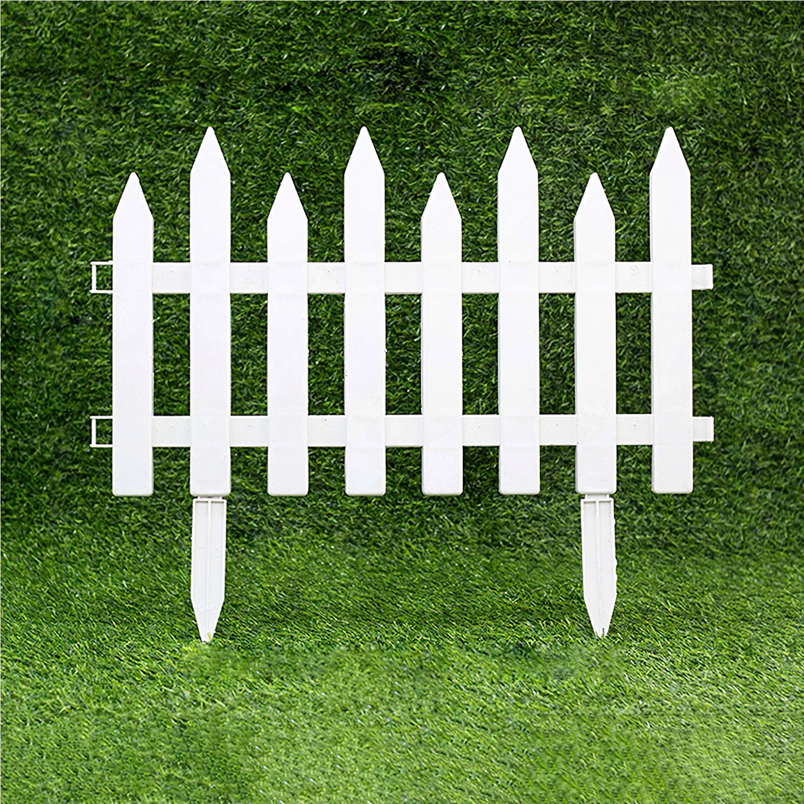 

5Pcs Garden Picket Fence Plastic White Edgings Decorative Landscape Path Panels Detachable Wedding Decor Panel