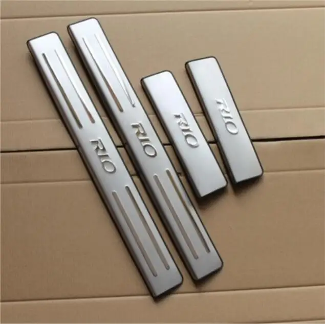 

for 2010 2011 2012 2013 2014 KIA RIO 3 sedan hatchback stainless steel scuff plate door sill 4pcs/set car accessories K
