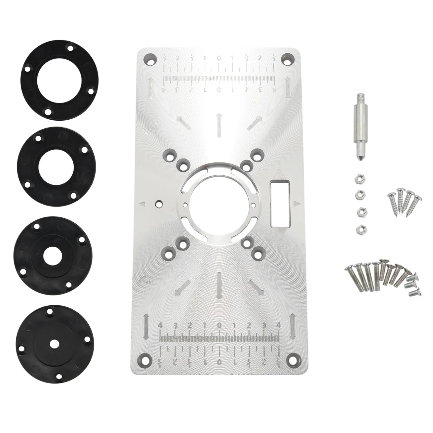 

Router Table Insert Plate Woodworking Benches Table Saws for Multifunctional Wood Plate Machine Engraving 4 Rings Tool