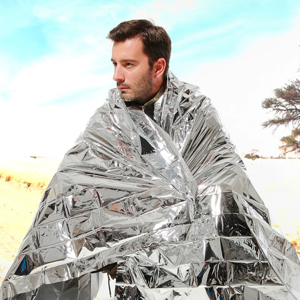

Outdoor Waterproof Emergency Blankets First Aid Camping Portable Outdoor Sleeping Bag Foil Thermal Space Elements