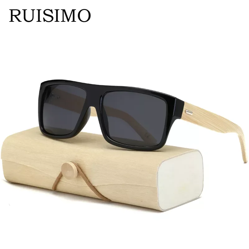 

Wooden Bamboo Sunglasses Men Women Mirrored UV400 Sun Glasses Real Wood Shades Gold Blue Outdoor Goggles Sunglases Male