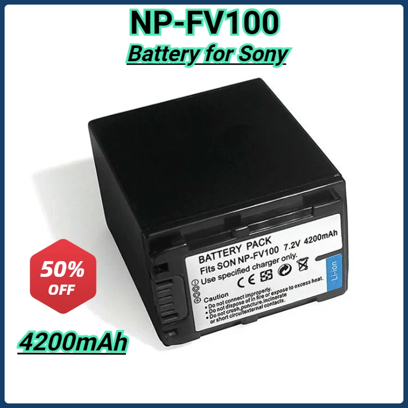 Аккумуляторная батарея NP-FV100 для Sony NP FV30 FV50 FV70 FV60 PXW Z90 X70 NEX-VG30E HXR NX70 NX80 MC80