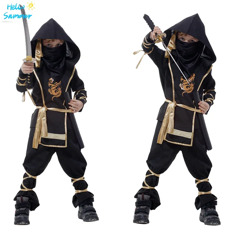 

Halloween Kids Ninja Costumes Party Boys Girls Warrior Stealth Children Cosplay Assassin Costume Children's Day Gifts