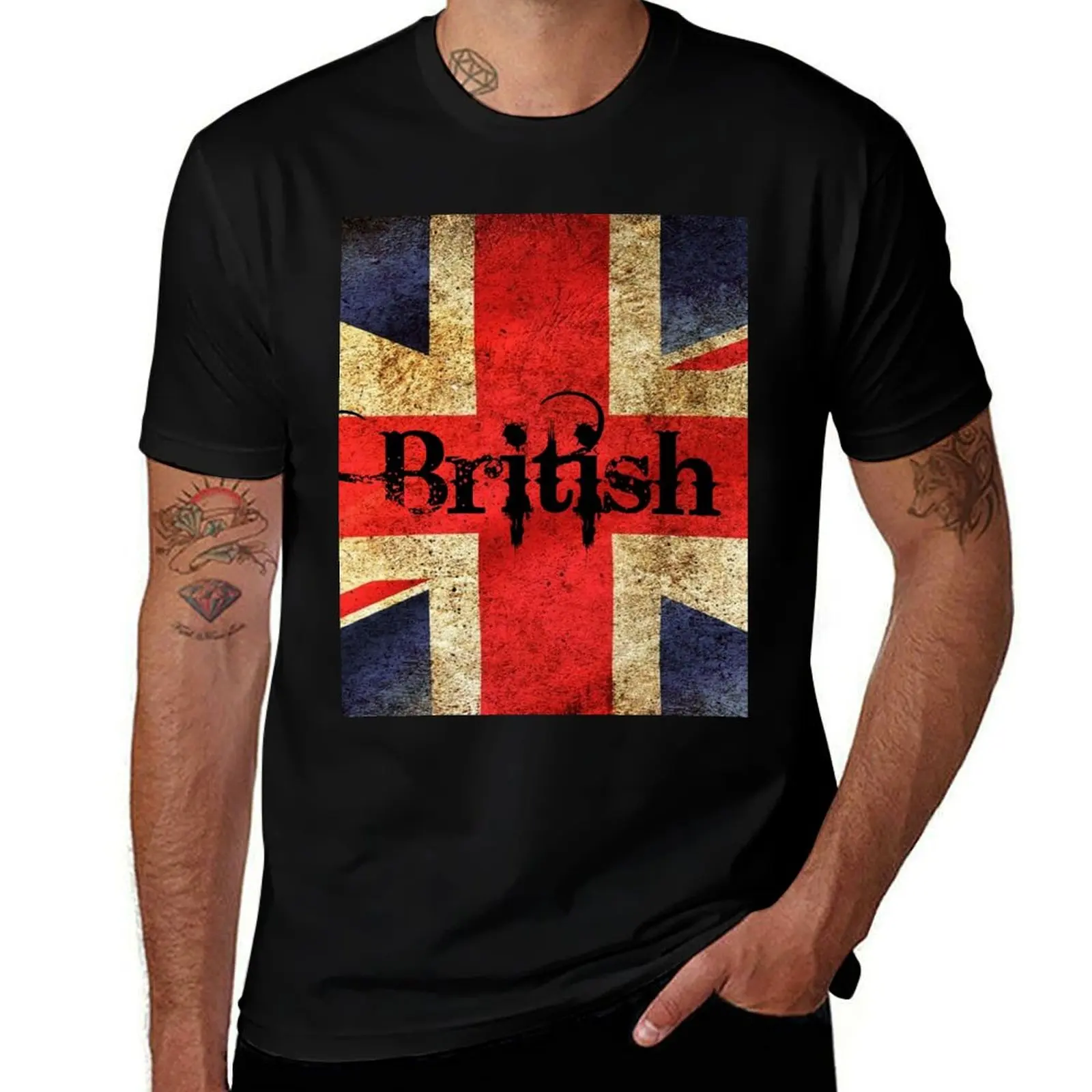 Британская футболка Union Jack большого размера для мальчика с рисунком винтажная