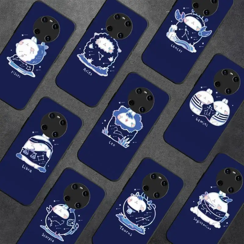 

Fashion Twelve Constellations Phone Case for Samsung A51 A30s A52 A71 A12 for Huawei Honor 10i for OPPO vivo Y11 cover