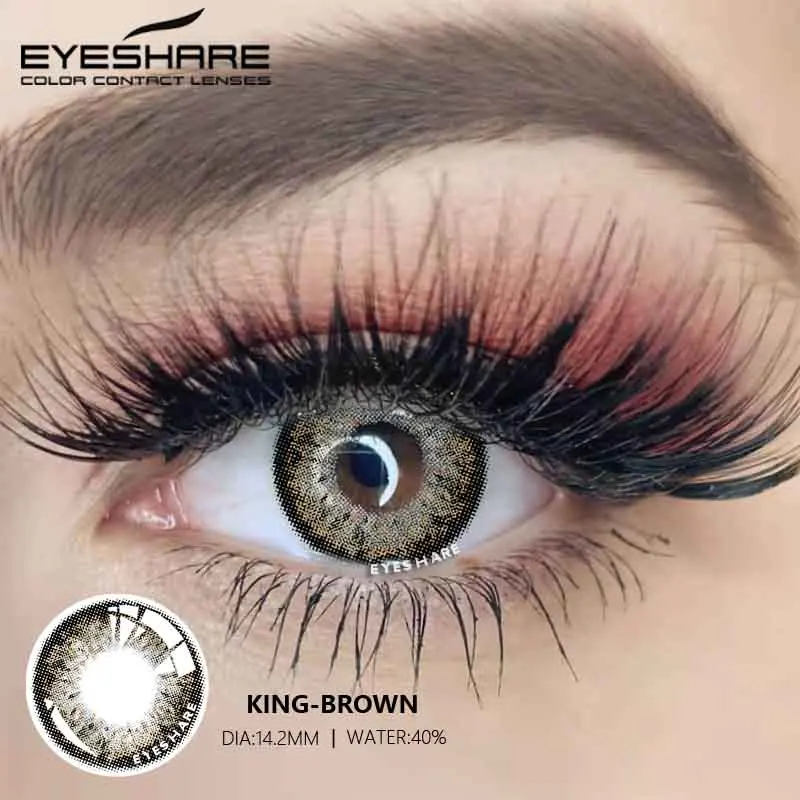 eyeshare 2pcs yearly color lens eyes king series color contact lens for eyes beauty contact lenses eye cosmetic color lens eyes free global shipping