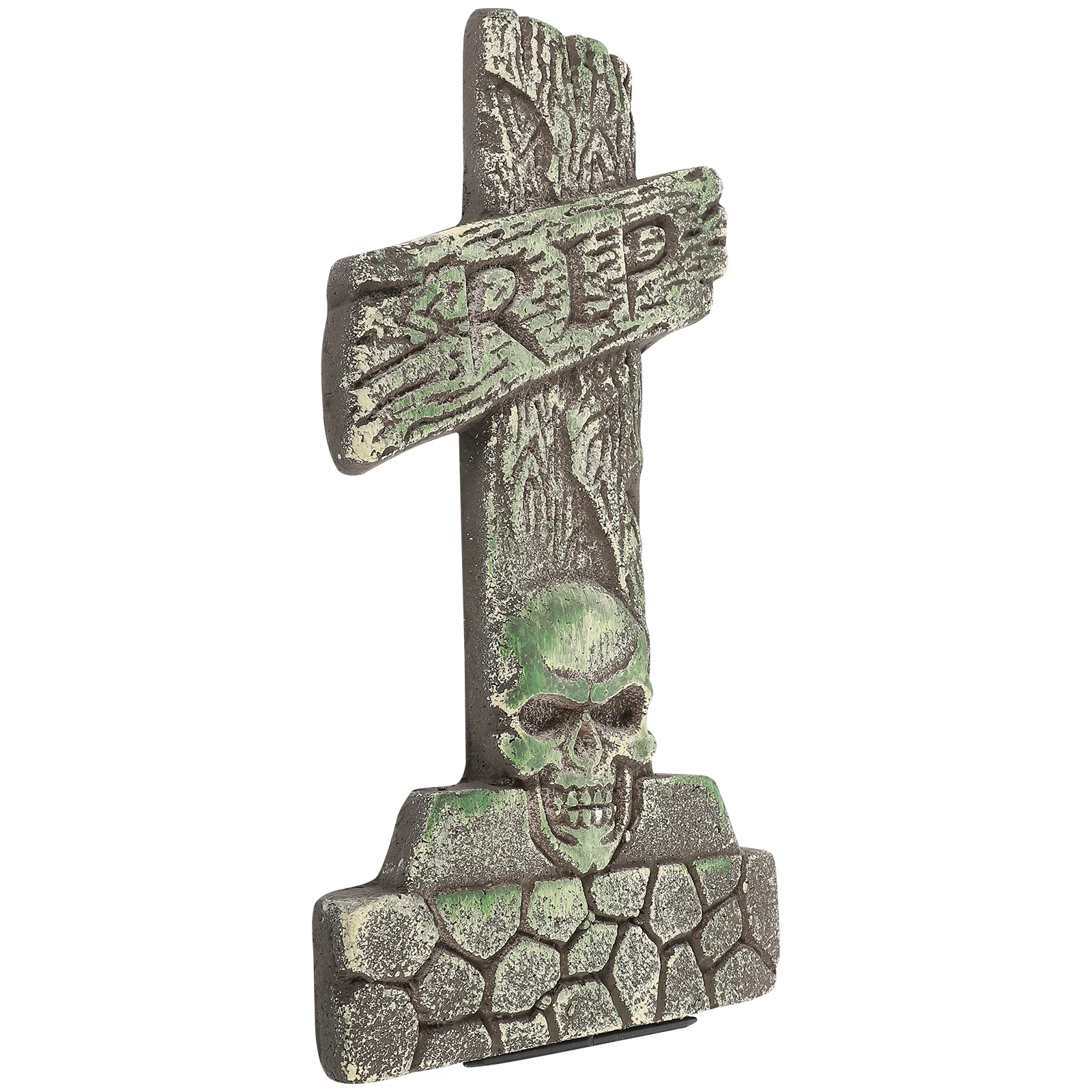 

1pc Tombstone Stakes RIP Graveyard Tombstones Sign Horrible Graveyards Prop Headstone for Lawn Haunted House Random Style