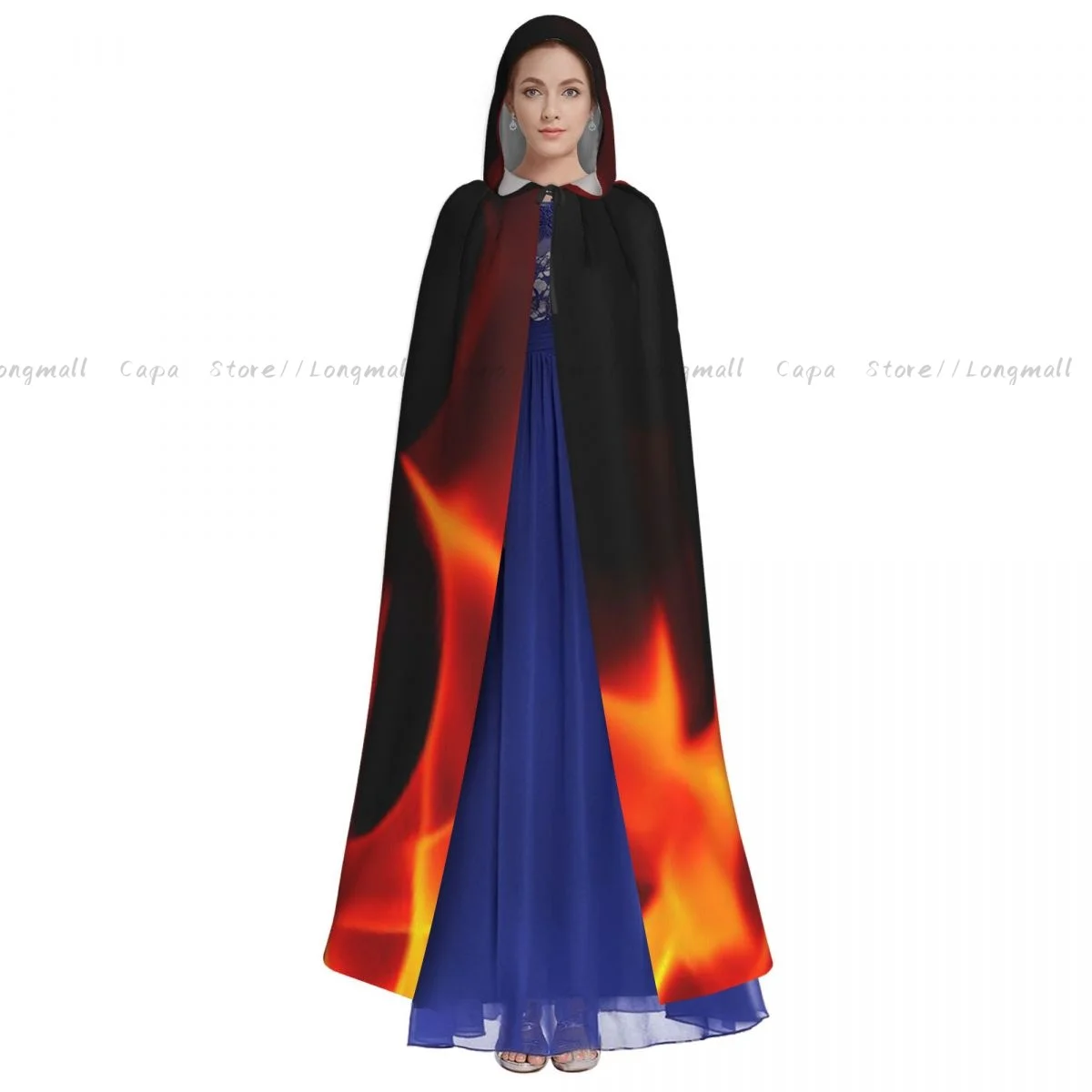 Плащ ведьмы Hellfire фон Хэллоуин косплей костюм унисекс плащ для взрослых ретро