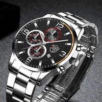 fashion mens luxe horloge voor mannen zaken rvs quartz horloges man casual lederen lichtgevende klok reloj hombre