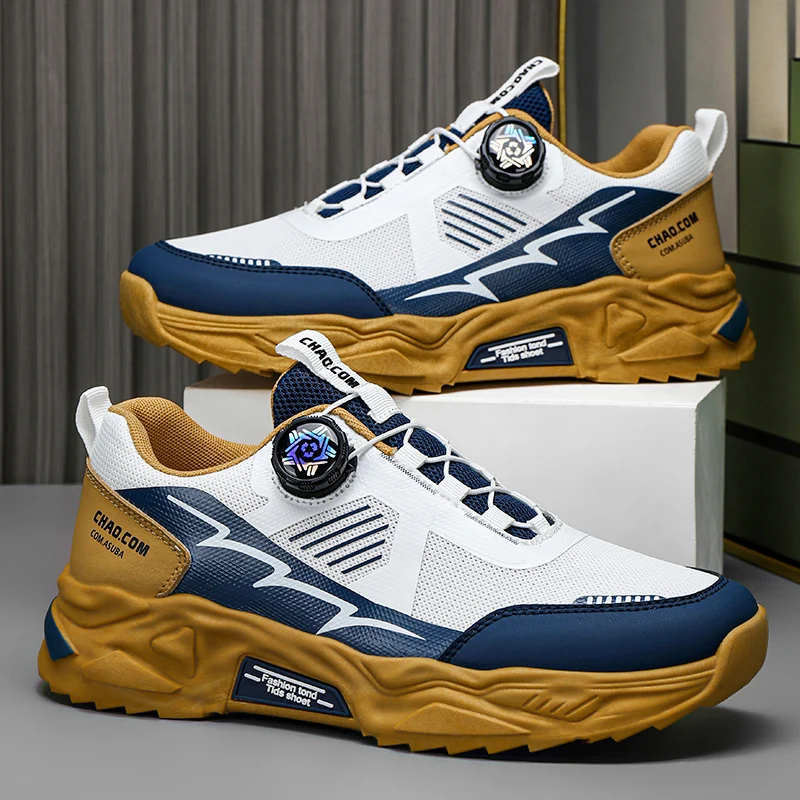 Мужская обувь всесезонные корейские дышащие вращающиеся шнурки женская мягкая