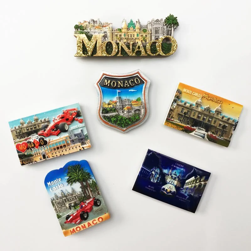 

Monaco Refrigerator Magnets 3D Resin Handmade Refrigerator Magnets Creative Souvenirs Home Decoration