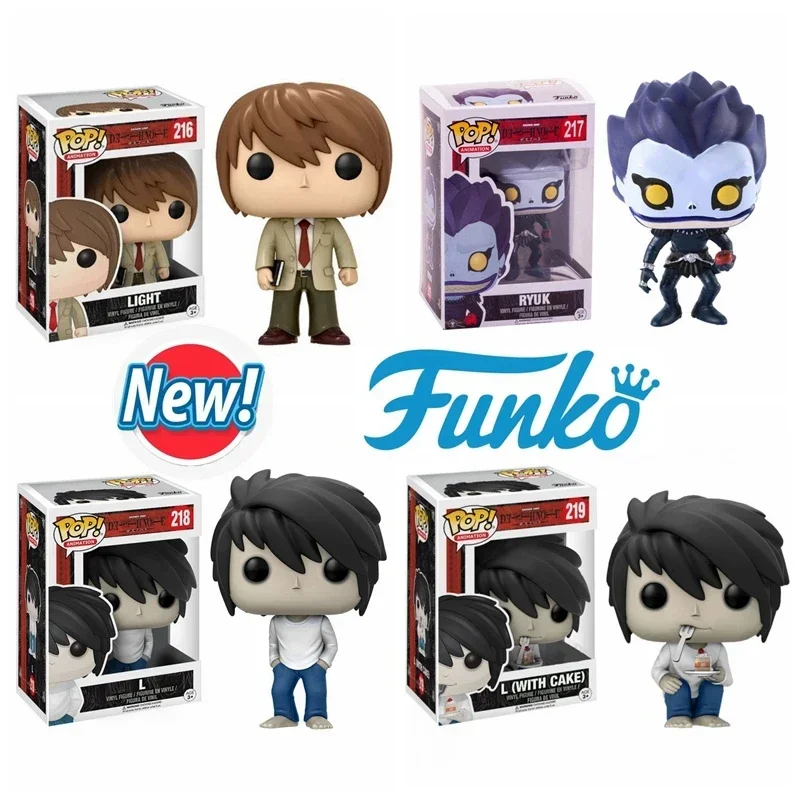 Фото FUNKO POP Animation Death Note Light # 216 РЮК # 217 # 218 л с тортом # 219 Фигурка Игрушка Коллекционные виниловые куклы Фильм Игрушки №2