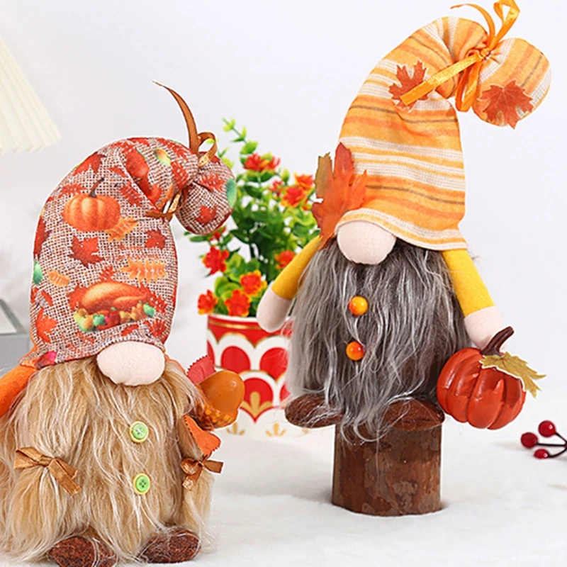 

Плюшевая кукла гном со светодиодный Ной подсветкой на День Благодарения, Настольная тыква, шведская игрушка Tomte