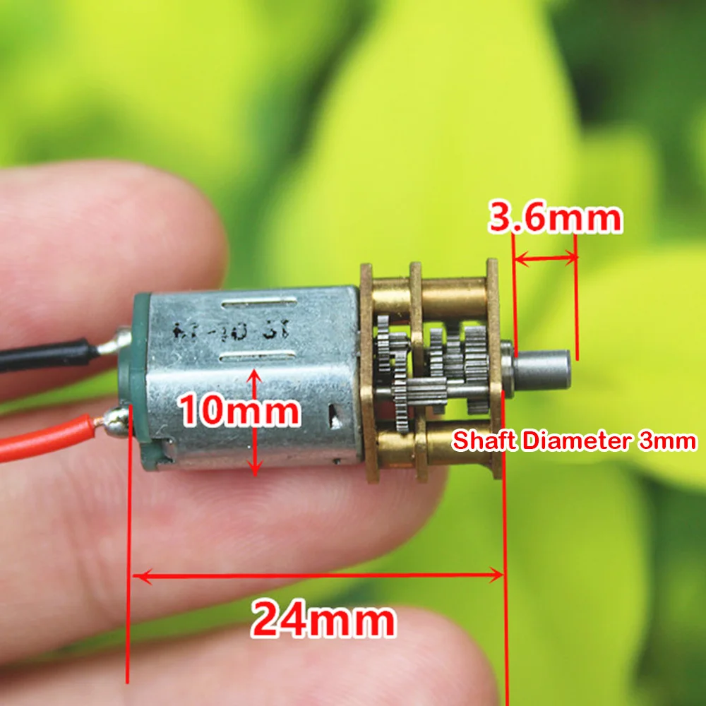 Мотор-редуктор Micro Mini N20 3-6 В постоянного тока 5 33-67 об/мин низкая скорость высокий