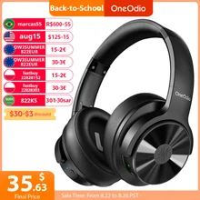 Oneodio A30 Active Noise Cancelling Headphones Wireless Over Ear Bluetooth 5.0 Headset With Deep Bass CVC 8.0 Clear Mic Travel
