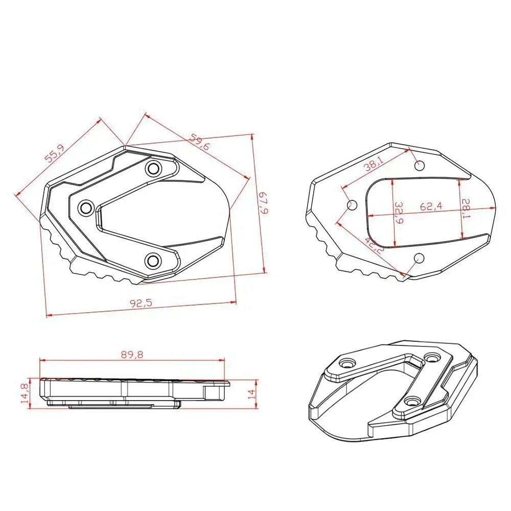 Боковая подставка увеличитель пластины для GIXXER 150 gixxer 250 SF 2018-2023 аксессуары