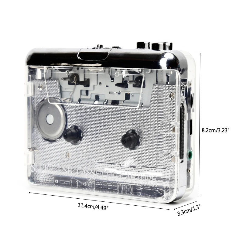 

Портативный кассетный плеер, преобразователь кассеты MP3 в MP3, с USB-интерфейсом Type-c, WAV, кассеты с MP3 режимом записи