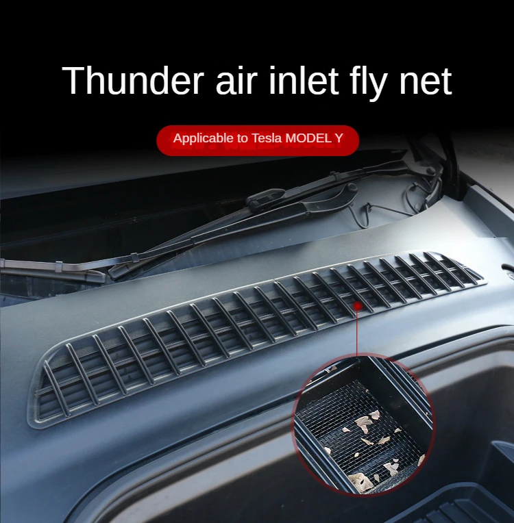 

Tesmars for Tesla Model Y Front Engine Cover Air Conditioning Air Inlet Protection Cover Modified Insect-proof Mesh Accessories