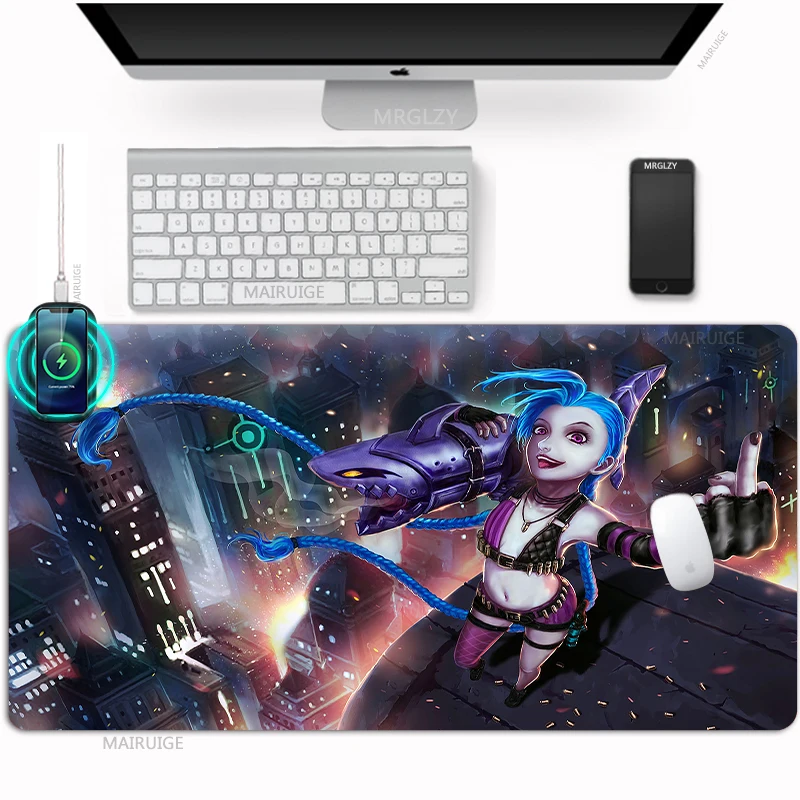 

Противоскользящие коврики для стола JINX VI, коврик для настольного компьютера, аксессуары для игр LOL, коврик для мыши, коврик для мыши