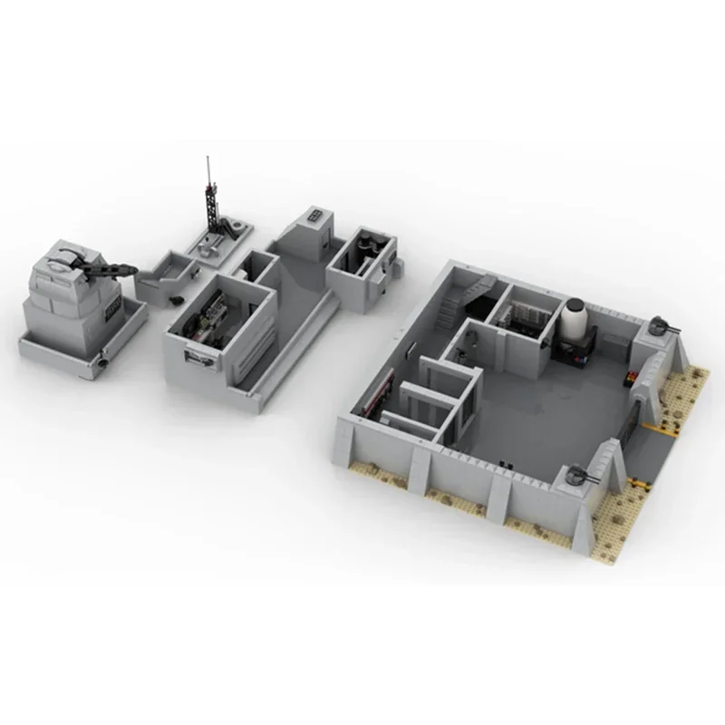 Строительные блоки Moc военная модель Outpost с пистолетом турелью технические